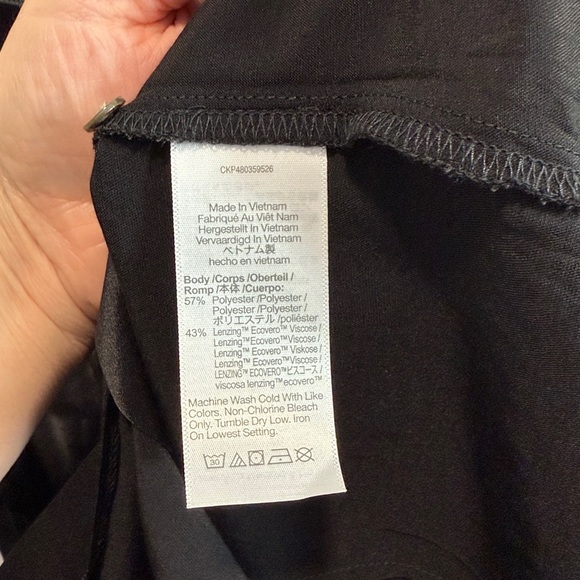 NWT Madewell Button-Up Shirt Black Satin Size 12 - Picture 9 of 10